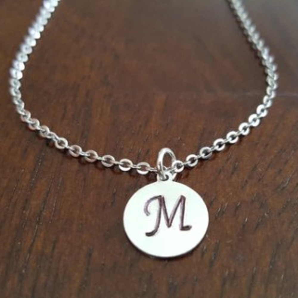 Stainless Steel Initial Necklace